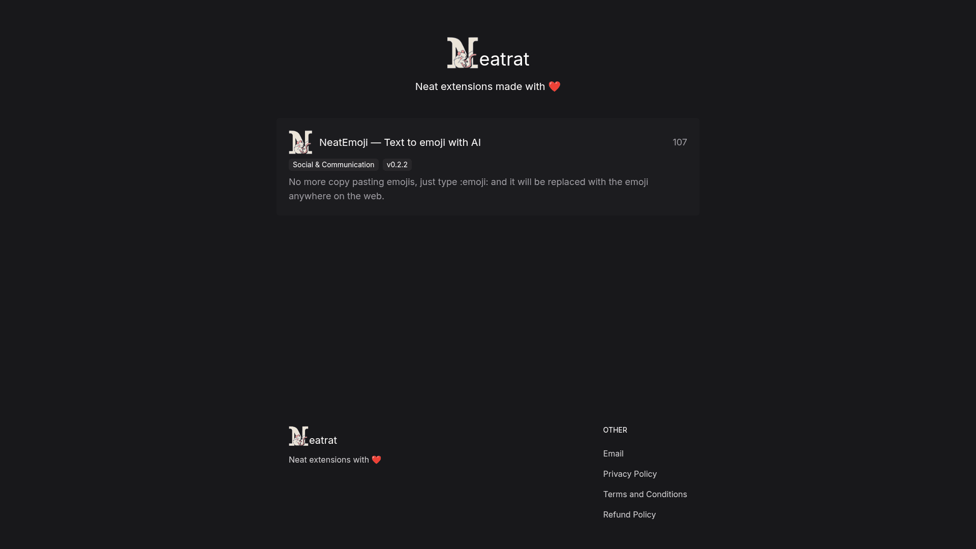 Neatrat.com screenshot